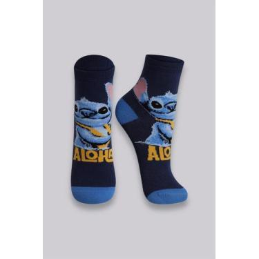 Imagem de Meia Lupo 02404 Disney Stitch iNFANTIL, Azul, 30/36