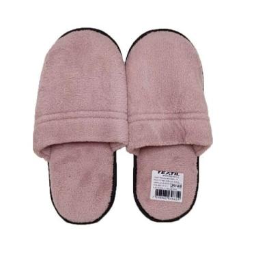 Imagem de Pantufa Textil Mafeçolli Feminino, Rose, 39/40