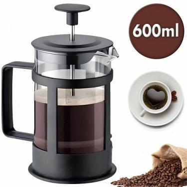 Imagem de Cafeteira Francesa Vidro com Filtro Café Expresso Cremeira Leite Capuc