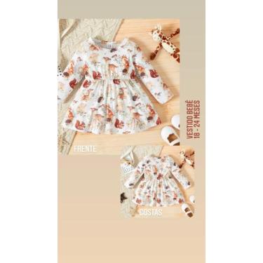 Imagem de Vestido manga longa para bebê menina - Voe 