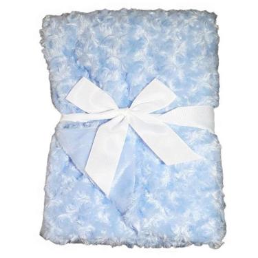 Imagem de Manta Bebe Cobertor Dupla Face Saida Materninadade 1,00x75cm Azul Part