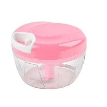 Imagem de Triturador Manual de Alimentos 500ml - UTILBAZAR, Rosa