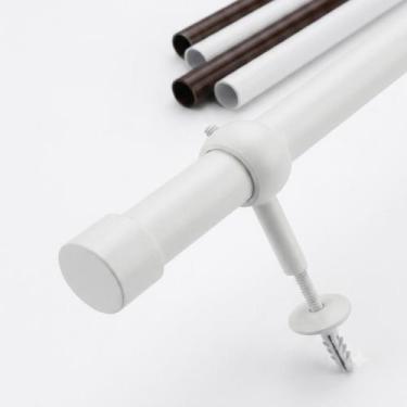 Imagem de Kit varão completo 28mm alumínio super resistente p/ cortinas de ilhós