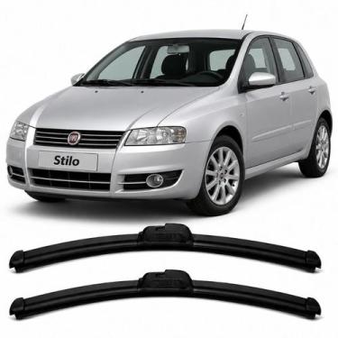 Imagem de Kit de Palhetas Par Limpador Parabrisa Dianteiro para Fiat Stilo 2002 