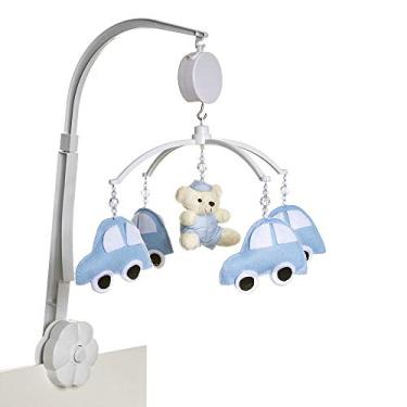 Imagem de Móbile Musical Ursinho com Carrinhos, Quarto Bebê Menino, Potinho de Mel, Azul
