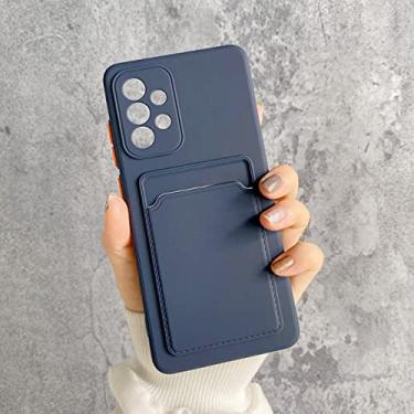 Imagem de Porta-cartão carteira capa soft coverphone para samsung a72 a32 a12 a52 a51 a71 note 20 ultra note10 m12 m31s s20 s21 plus ultra, azul marinho, para samsung s10 lite