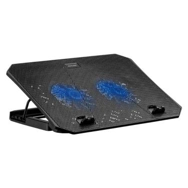Imagem de Suporte para Notebook Multilaser AC392 - até 15.6 - 4 ajustes de Altura - Dual Cooler - LED Azul