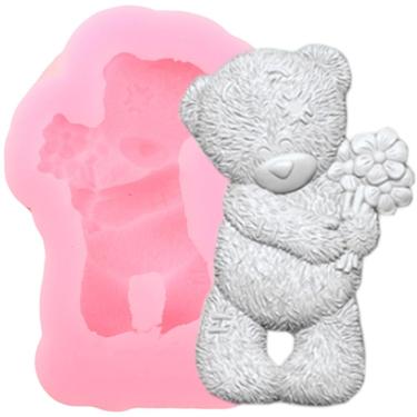 Imagem de Molde De Silicone Urso, Namorados, Buquê