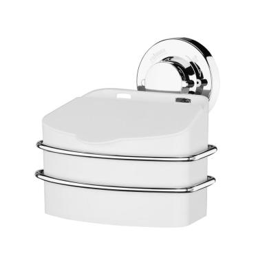 Imagem de Saleiro Porta Sal Açucar 500g Branco com Ventosa - 4021 Future