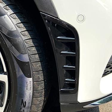 Imagem de FINMOKAL Para Benz Glc X253 Black Para-Choque Frontal Spoiler Lateral Entrada De Ar Tampa De Guarnição 2020-2021
