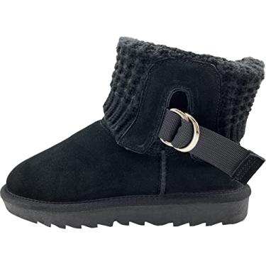 Imagem de ZEYIwearable Bota de neve feminina Onyx Genuine Sheepskin Surface, Preto, 6