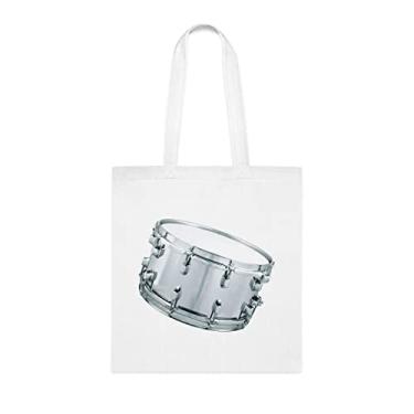 Imagem de Sacola de tambor prata, presente de sacola de tambor prateado, bolsa de ombro de tambor prateado, sacos reutilizáveis de tambor prateado, ideia de presente de cesta de Natal de aniversário,