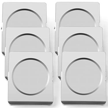 Imagem de Grtard Clipes magnéticos extra grandes pacote com 6 clipes magnéticos de metal de aço inoxidável resistentes 5,5 cm grandes clipes de pasta para geladeira, quadro branco, ímãs de escritório