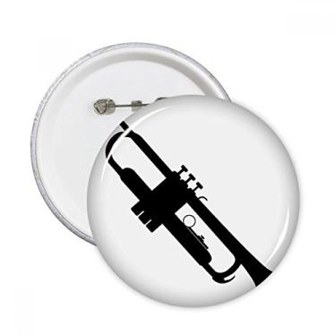 Imagem de Buzina música clássica vitalidade sons alfinetes redondos emblema botão decoração acessório 5 peças