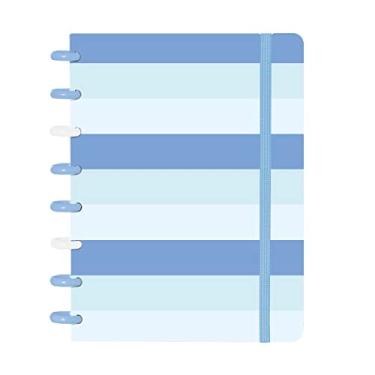 Imagem de Caderno Disco IsCool Inteligente A5 Candy Listras Azul