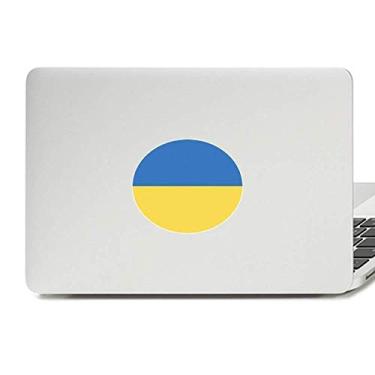 Imagem de Adesivo de notebook com a bandeira nacional da Ucrânia com emblema de vinil do país da Europa