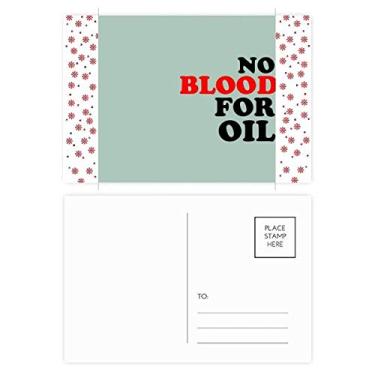 Imagem de Cartão postal No Blood for Oil Love and Peace World Christmas Flower Celebration Cartão postal Blessing Mailing