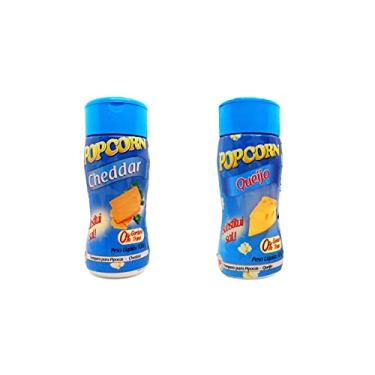 Imagem de Temperos P/ Pipoca Popcorn Cx 24 Frascos. 12 Cheddar - 12 Queijo
