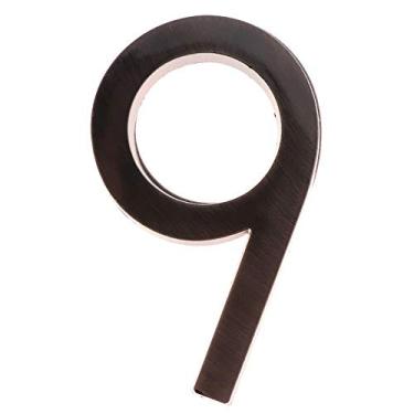 Imagem de Placa flutuante 3D de 7,6 cm, placa de endereço com número de porta cromada de cetim preto, para artigos de decoração de apartamentos planos, placa digital de 0 a 9, plástico ABS