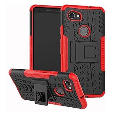 Imagem de Capa Capinha Anti Impacto Para Google Pixel 2 XL com Tela de 6.0" polegadas Case Armadura Hybrid Refor�ada Com Desenho De Pneu - Danet (Vermelho)