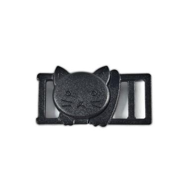 Imagem de Fivela em forma de gato – Várias cores – 11 mm – Disponível em tamanhos de pacote de 5, 10 e 25 peças, Preto, 25 Pack, 1
