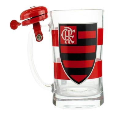 Imagem de Caneca De Vidro Gigante Com Campainha 650ml - Flamengo-Masculino