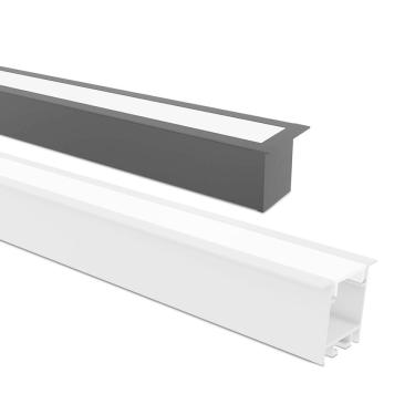 Imagem de Perfil de Embutir Taschibra Para Fita de Led Apex 35 Com 1,5 Metros Branco