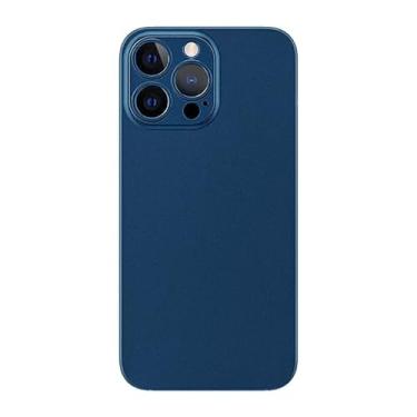 Imagem de LXURY Capa ultrafina para iPhone 15 Pro Max/15 Pro/15 Plus/15, capa protetora de polipropileno fosco à prova de choque com suporte de carregamento sem fio, azul, 15