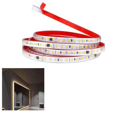 Imagem de Fita de Led 3000K SMD 127V 3 Metros Fita Dupla Face Plug Conector Perfil Gesso Sanca Comercial Residencial