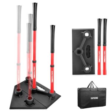 Imagem de Eastgoing Camiseta portátil de beisebol e softball, tubo duplo, resistente, para rebatedores.