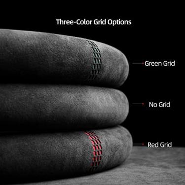 Imagem de Universal Italy Alcantara Material Interior do Carro Encaixe 38 cm Absorve o suor e capa de volante antiderrapante para todos os modelos (Grid-O)