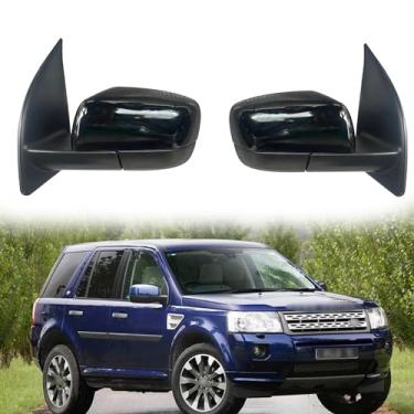 Imagem de Conjunto de espelho lateral adequado para Land Rover Freelander 2011-2015 2011-2015 Substituição do espelho lateral de reposição para ajuste de lente do espelho retrovisor, dobra elétrica, aquecimento