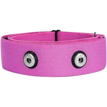 Imagem de Rich Green Valley Alça macia de substituição para monitor de frequência cardíaca para Wahoo Tickr, para alça de peito polar H10 (G, rosa)