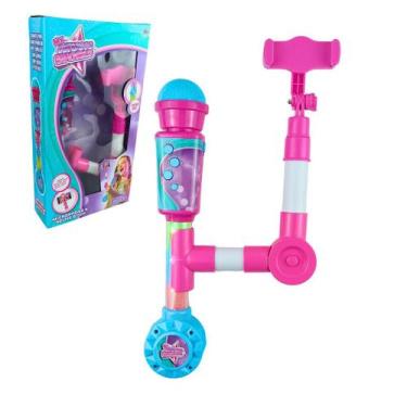 Imagem de Brinquedo Microfone Musical Com Bastão De Selfie + Luzes - 99 Toys