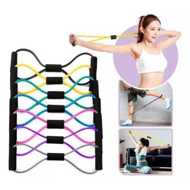 Imagem de Elástico Extensor Formato Em 8 Exercício Fitness Tensão - RPC