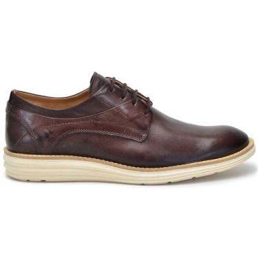 Imagem de Sapato Masculino Esporte Fino Couro Legitimo Loafer Cafe - Rota Shoes,