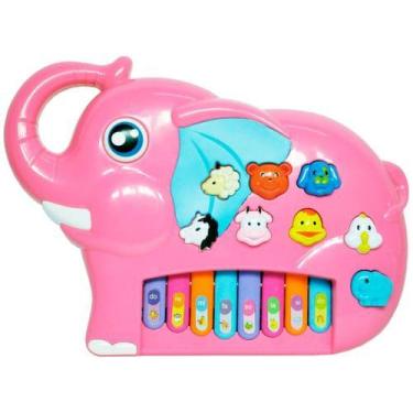 Imagem de Brinquedo Teclado De Brinquedo Elefante Divertido Musical Colorido - T