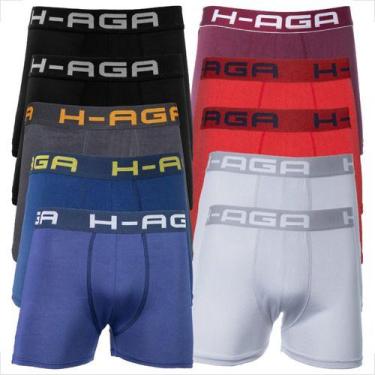 Imagem de Kit 10 Cuecas Box Boxer Adulto Microfibra Original - Básica Linda, Sor