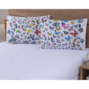 Imagem de Kit 12 Fronhas Avulsas 80x60cm Percal 100% Algodão 180 Fios Estampada 