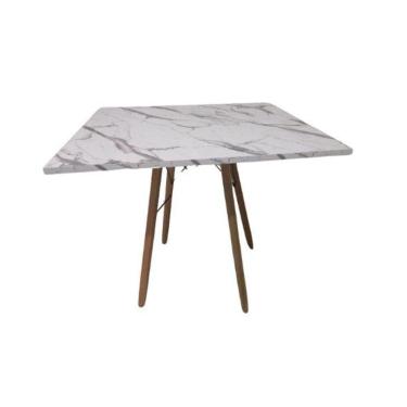 Imagem de Mesa De Jantar Quadrada Eames Eiffel 90 Cm Estilo Granito