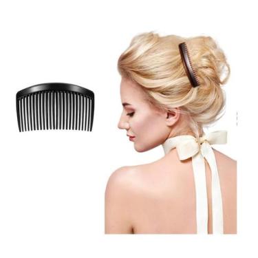 Imagem de 2 presilhas Pente para cabelo Acessório Penteado Preto - Lynx produçõe