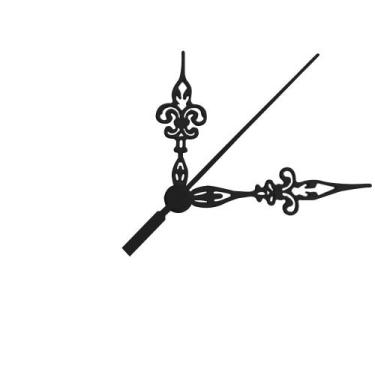Imagem de Ponteiros para Máquina de Relógio Luiz Xv Grande 7,5cm Preto - UNIART
