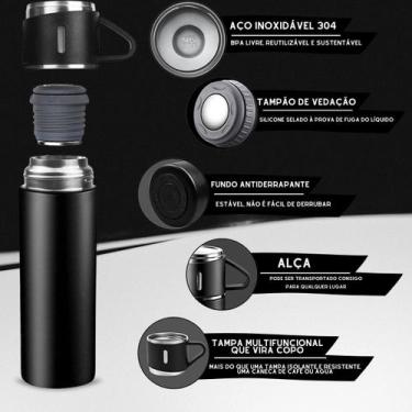 Imagem de Garrafa Térmica Squeeze Café 500ml Copo Caneca Antivazamento Quente e 