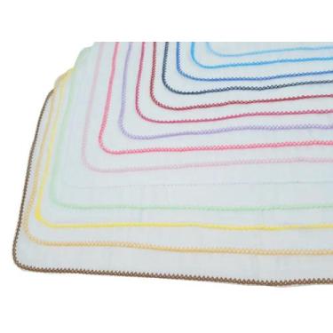 Imagem de Kit 50 Fraldas De Boca 33x33cm Pinte E Borde Com Croche - Dugu