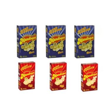 Imagem de Mandiopã kit c/6 Natural/Bacon cx 80 Gramas cada Mandiopan o Legitimo