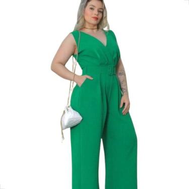 Imagem de Macacão Longo Regata Pantalona Flare Cinto Alfaitaria Duna - Laura e-C