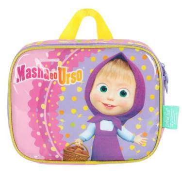 Imagem de Lancheira Masha E O Urso Térmica Luxcel Infantil Merendeira Violeta