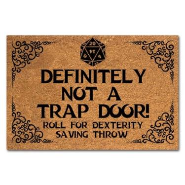 Imagem de Capacho engraçado de coco definitivamente não é um rolo de porta de armadilha para salvar a destreza capacho para entrada, decoração de varanda resistente, tapetes de boas-vindas para entrada tapete