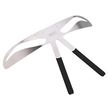 Imagem de Régua de Medição de Sobrancelha para Modelagem de Sobrancelha Clássica, Padrão, Estilo Europeu e Akinami Em Todos Os Tipos de Rosto Com Caixa Preta (sobrancelha clássica)