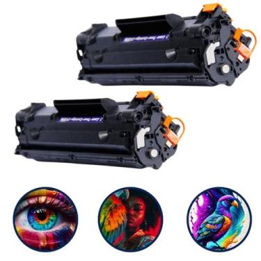 Imagem de Kit C/ 2 Toner Compatível Cf283a Cf283 283 83a M125a M127 - PontoNet